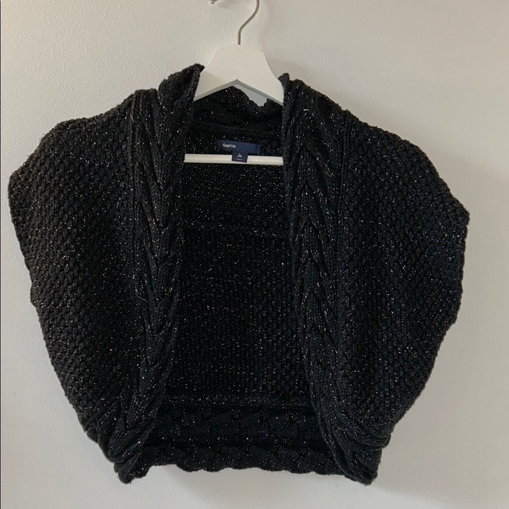 GAP Black Chunky Knit Cropped Sweater